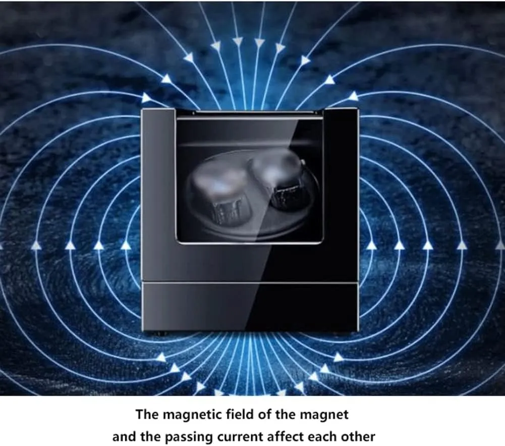 Watch Box Watch Winder Automatic Watch Winder Box for Watches 5 Rotation Mode Settings with Blue Led Light Watch Case