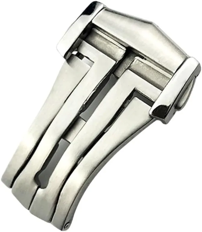 Watch Buckle Folding Clasp 16mm 18mm 20mm Fit for Omega Leather Strap Rubber Band 316L Steel Black Silver Accessories