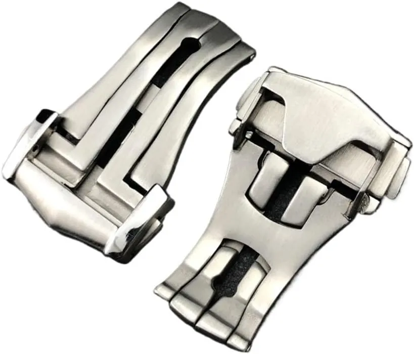 Watch Buckle Folding Clasp 16mm 18mm 20mm Fit for Omega Leather Strap Rubber Band 316L Steel Black Silver Accessories