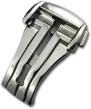 Watch Buckle Folding Clasp 16mm 18mm 20mm Fit for Omega Leather Strap Rubber Band 316L Steel Black Silver Accessories