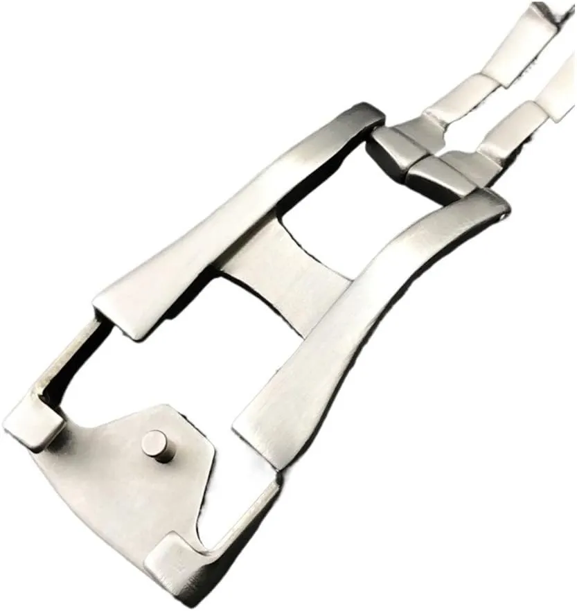 Watch Buckle Folding Clasp 16mm 18mm 20mm Fit for Omega Leather Strap Rubber Band 316L Steel Black Silver Accessories