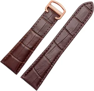 Watch Strap For Cartier Tank Genuine Leather Watch Band Men's Claire Leather Belt London Solo Mechanical Watch Accessories 25mm