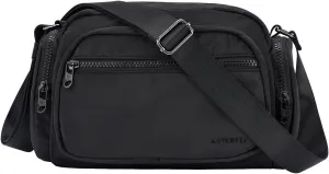 WATERFLY Multiple Pockets Crossbody Bags: 6L Large Nylon Purses 2025 - Travel Shoulder Cross Body Purse for Women Men