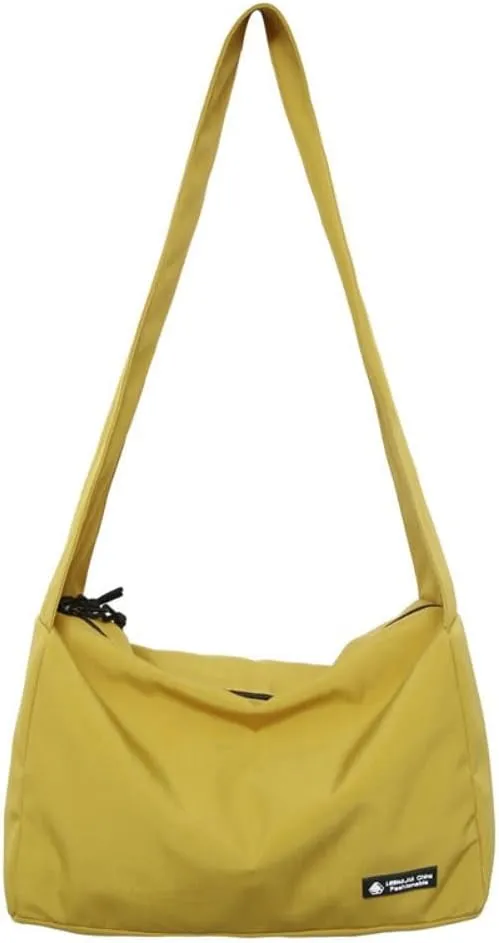 Waterproof Nylon Crossbody Bag Large Capacity Shoulder Bag Travel Bag for Women and Man Sport Bag, Good for Outdoor