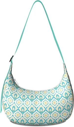 Waterproof Nylon Geometric Crescent Shoulder Bag Crossbody Bag for Women Travel Sling Bag Adjustable Strap for Daily Travel