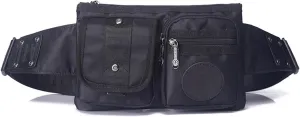 Waterproof Nylon Men Waist Pack Fanny Pack Travel Casual Waist Bag Money Belt Bag Bum Hip Pocket Tool Bag