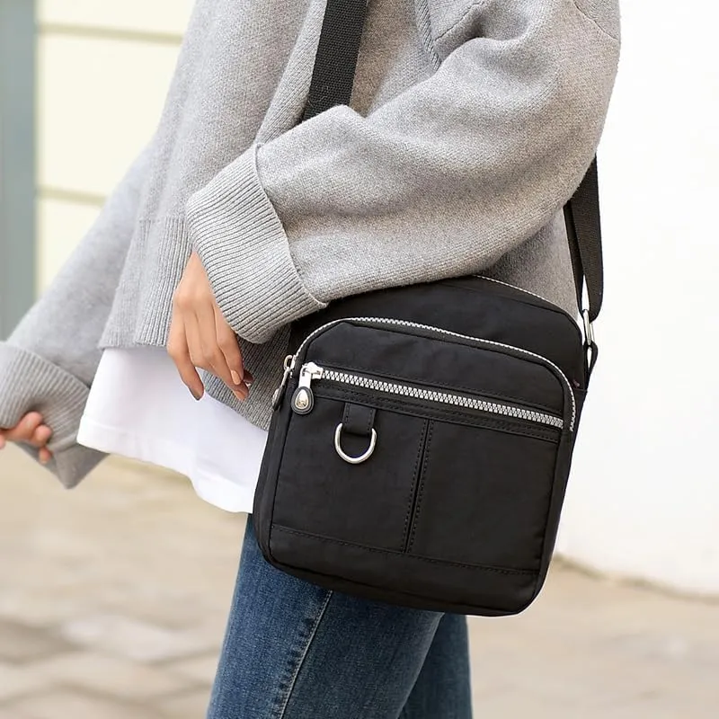 Waterproof Nylon Small Womens Crossbody Bag Purse with Adjustable Shoulder Strap Mulit-Pockets