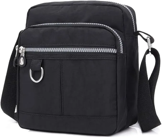 Waterproof Nylon Small Womens Crossbody Bag Purse with Adjustable Shoulder Strap Mulit-Pockets