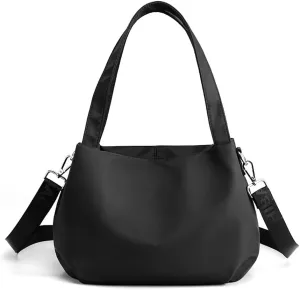 Waterproof Nylon Tote Bag for Women Small Top Handle Satchel Purse Lightweight Shoulder Handbag Casual Crossbody Purse
