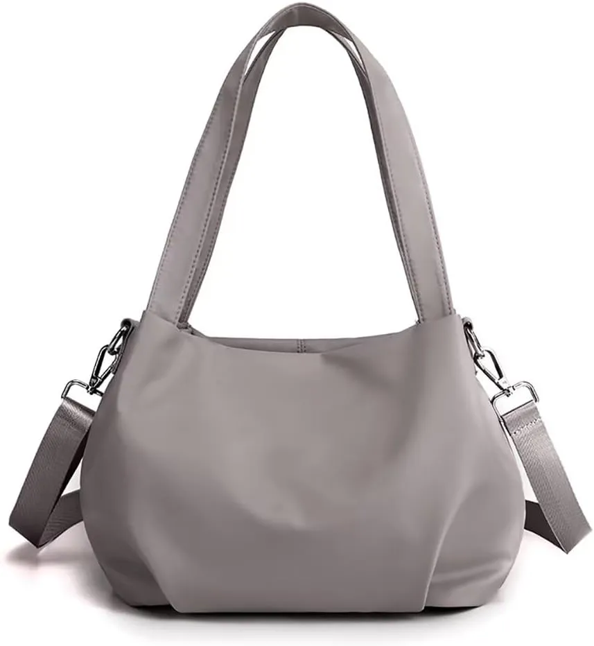 Waterproof Nylon Tote Bag for Women Small Top Handle Satchel Purse Lightweight Shoulder Handbag Casual Crossbody Purse