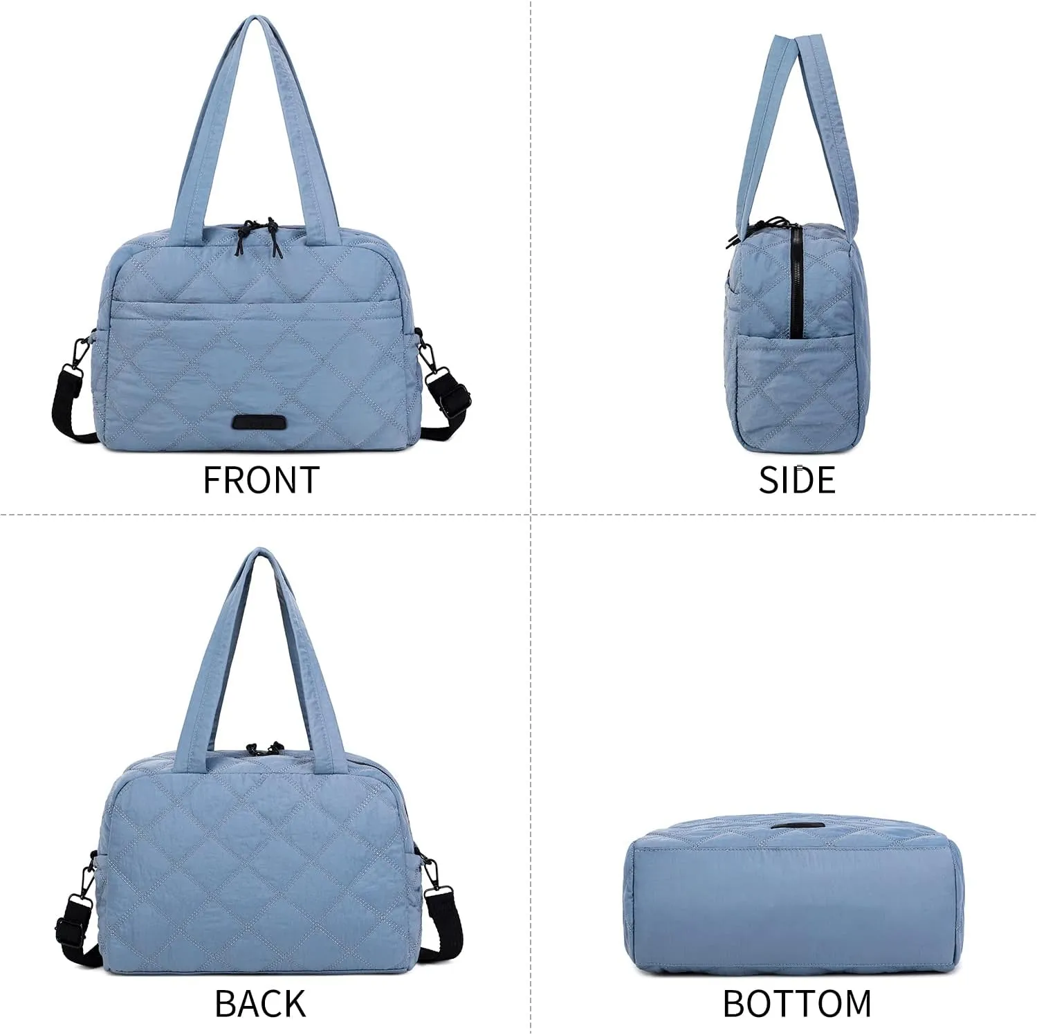 Waterproof Nylon Tote Purse for Women,Lightweight Crossbody Handbag