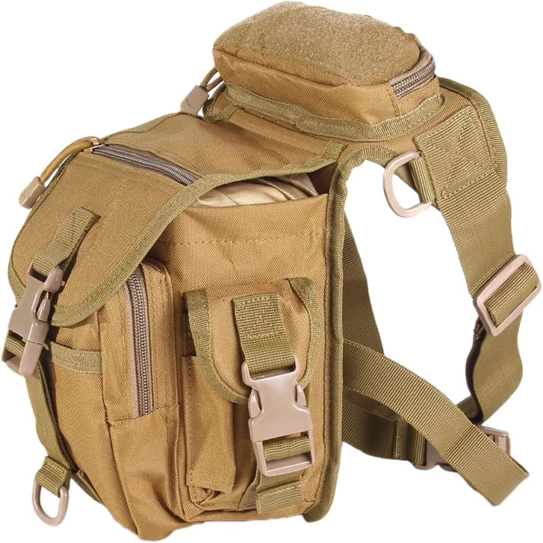 Waterproof Oxford Fabric Leg Bag for Outdoor Sports Multi-pocket Fanny Pack Adjustable Belt and Water Bottle Pocket