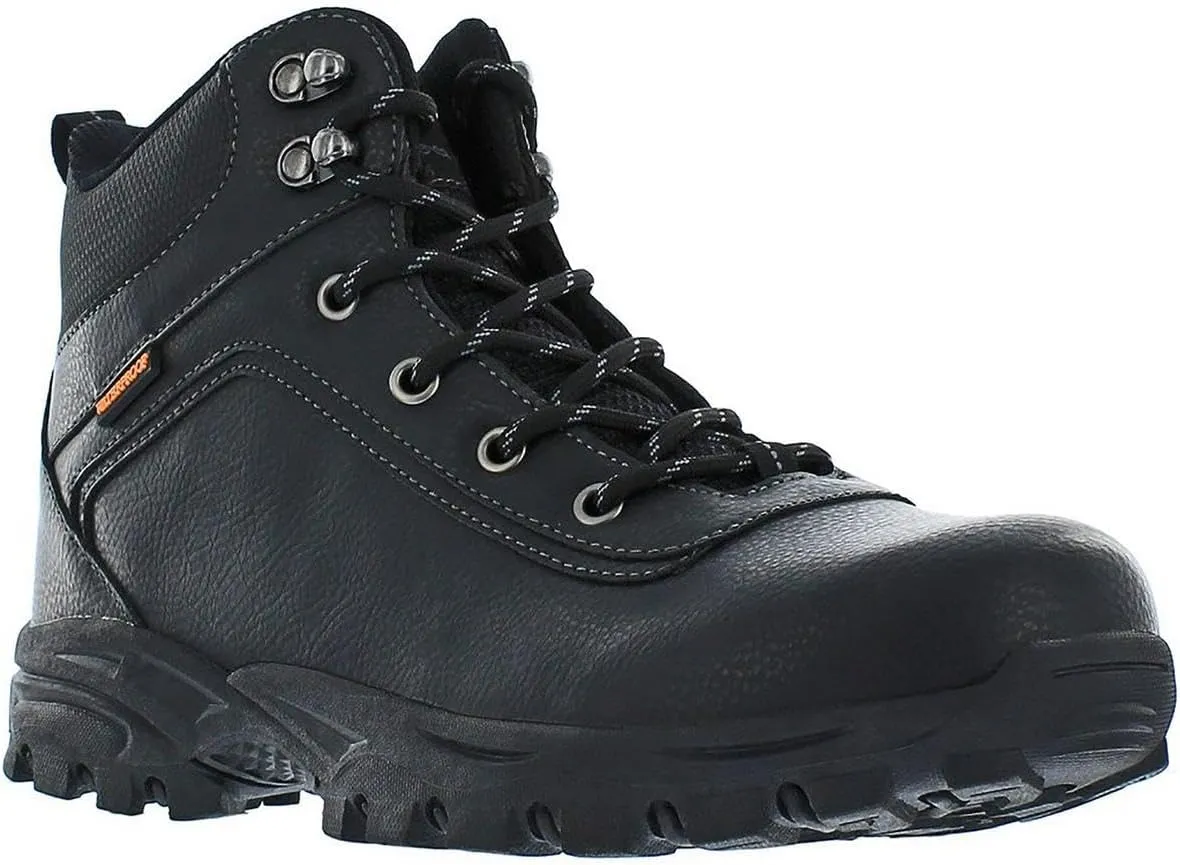 Weatherproof Vintage Mens Jasper Faux Leather Hiking Boots Black 12 Medium (D)