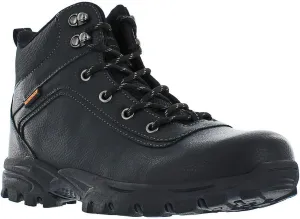 Weatherproof Vintage Mens Jasper Faux Leather Hiking Boots Black 12 Medium (D)