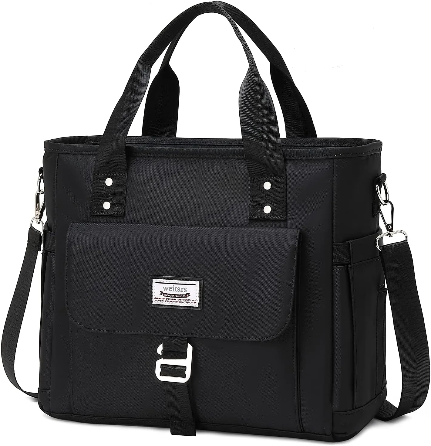 Weitars Insulated Lunch Bag for Men Women,Leak Proof Lunch Box for Work,Extra Large Lunch Tote Bag With Removable Shoulder Strap with Side Pockets,Reusable Lunch Cooler Purse For Picnic Hiking