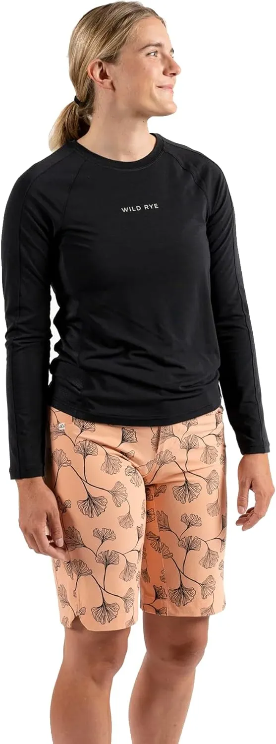 Wild Rye Women’s Freel Short, MTB Breathable Bike Shorts, UPF 50, Pockets, for Gravel & Mountain Biking