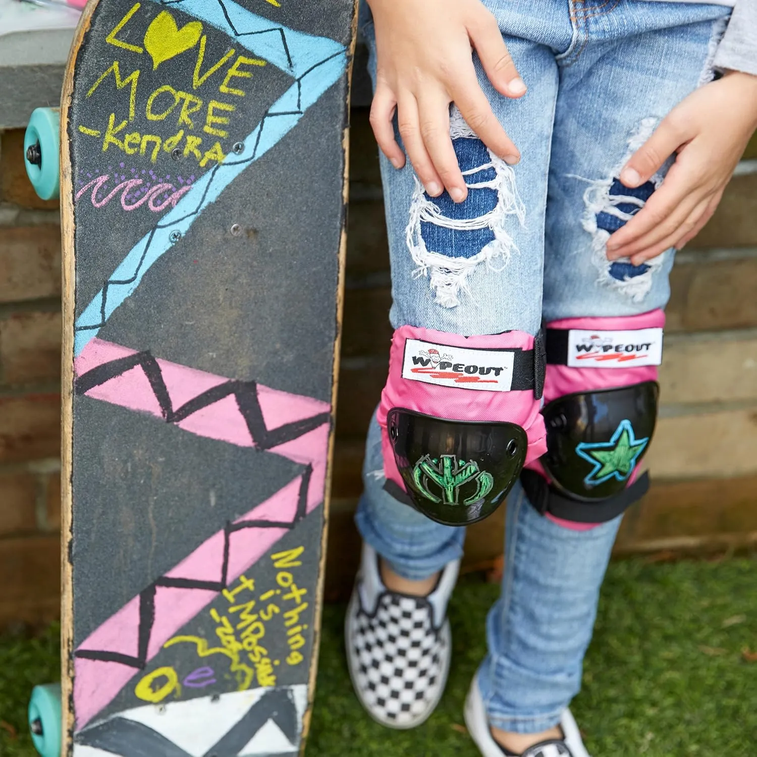 Wipeout Dry Erase Kids Pad Set with Knee Pads, Elbow Pads, and Wristguards