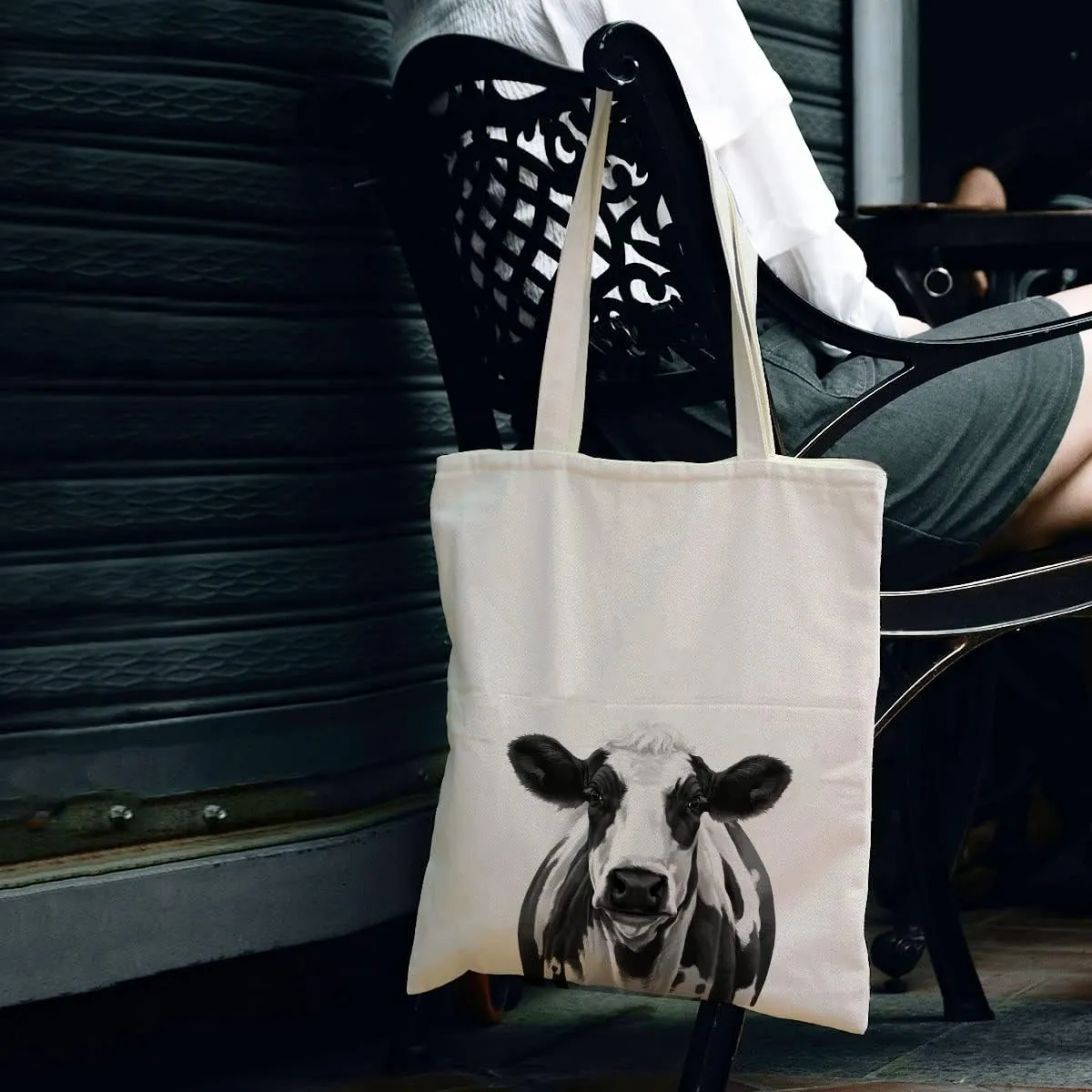 WIRESTER Canvas Tote Bag for Women Girls, Beach Bag, Grocery Shopping Bag, Shoulder Bag, Travel Tote Bag
