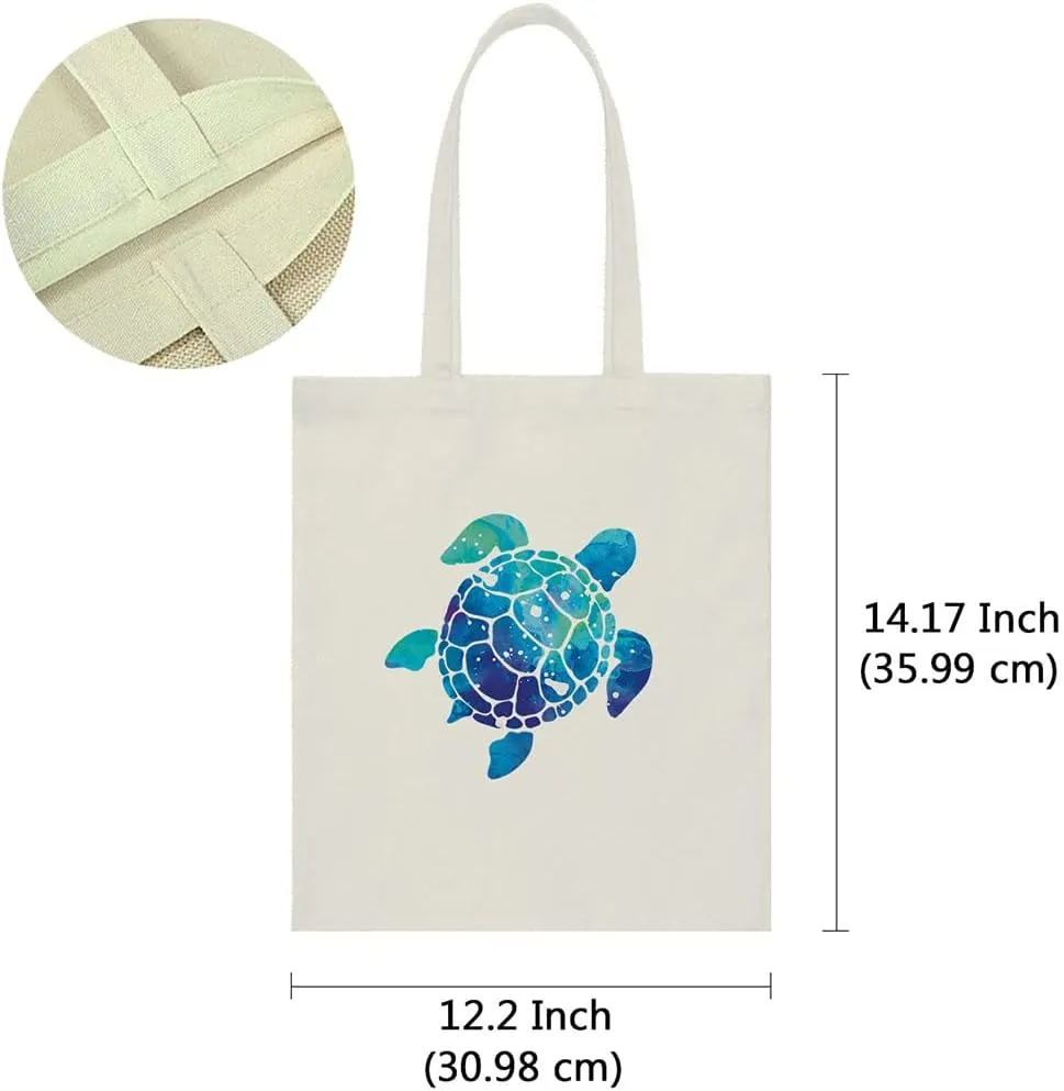 WIRESTER Reusable Canvas Tote Bag for Women Girls, Grocery Shopping Bag, Shoulder Bag, Travel Tote Bag, Dog Cat Animal