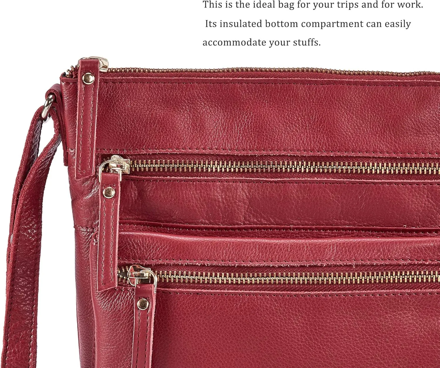 Wise Owl Accessories Small Crossbody Bags for Women Real Leather Purse Handbags Crossover Over the Shoulder Pocketbook