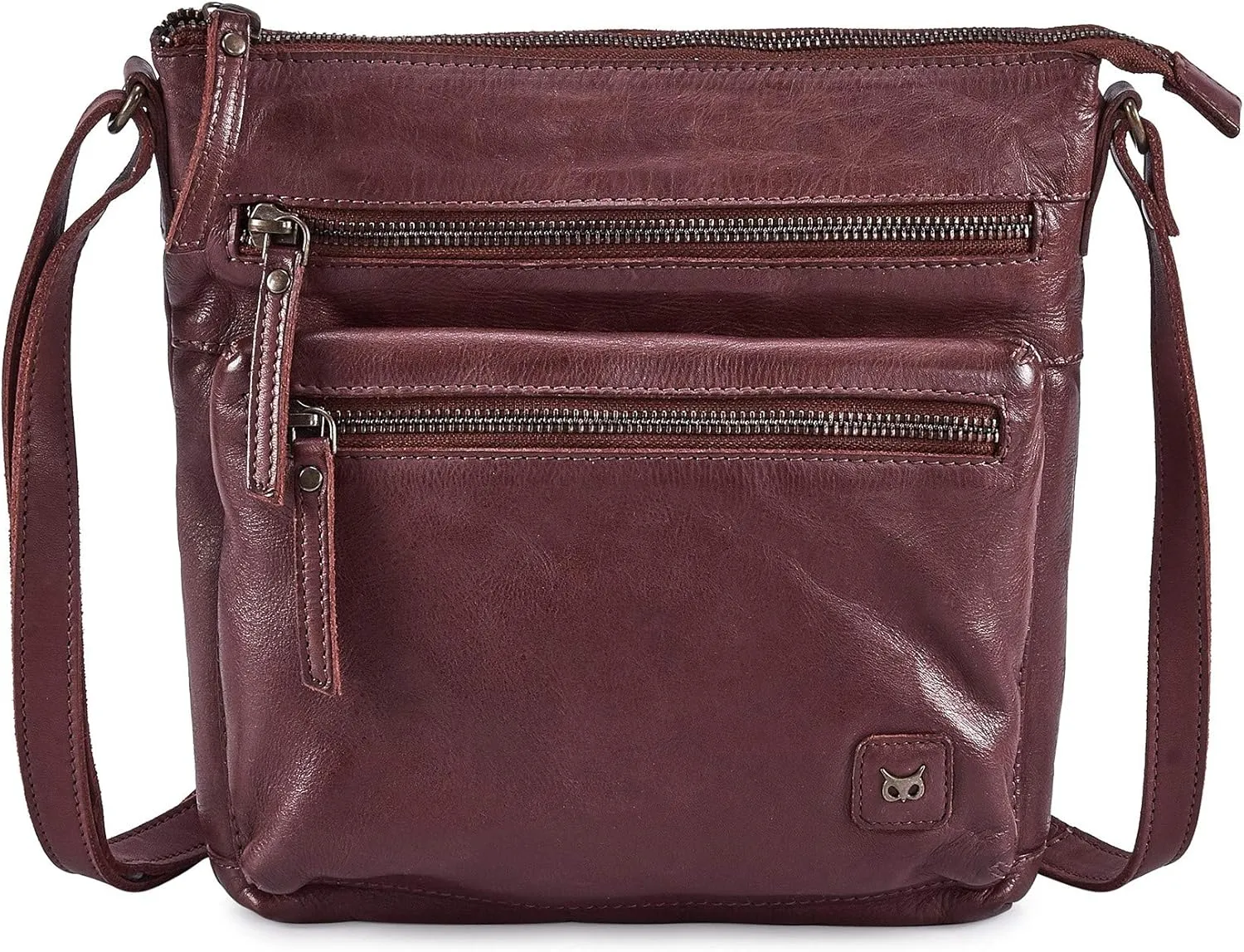 Wise Owl Accessories Small Crossbody Bags for Women Real Leather Purse Handbags Crossover Over the Shoulder Pocketbook
