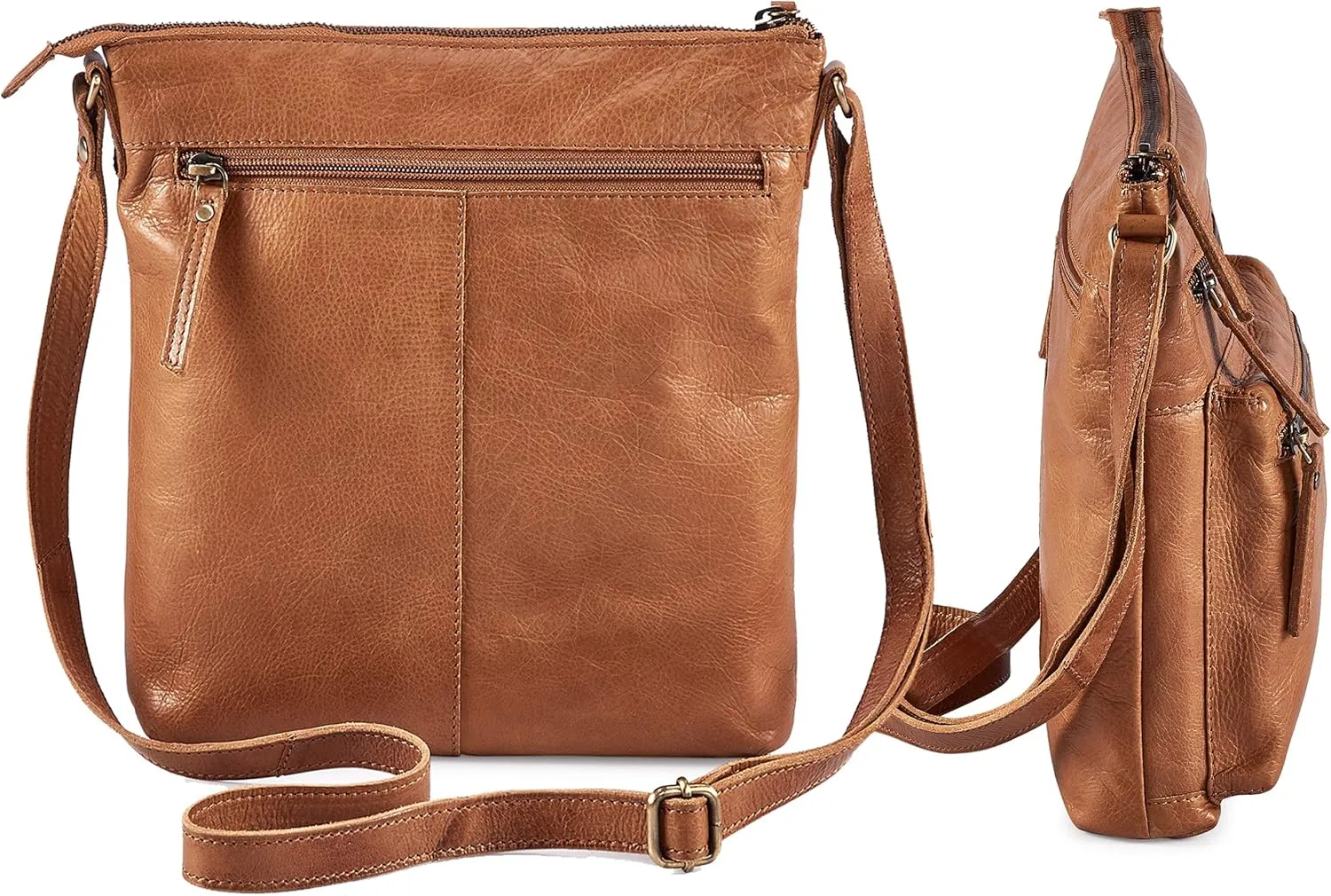 Wise Owl Accessories Small Crossbody Bags for Women Real Leather Purse Handbags Crossover Over the Shoulder Pocketbook