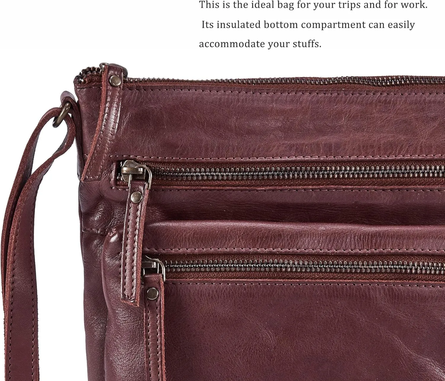 Wise Owl Accessories Small Crossbody Bags for Women Real Leather Purse Handbags Crossover Over the Shoulder Pocketbook