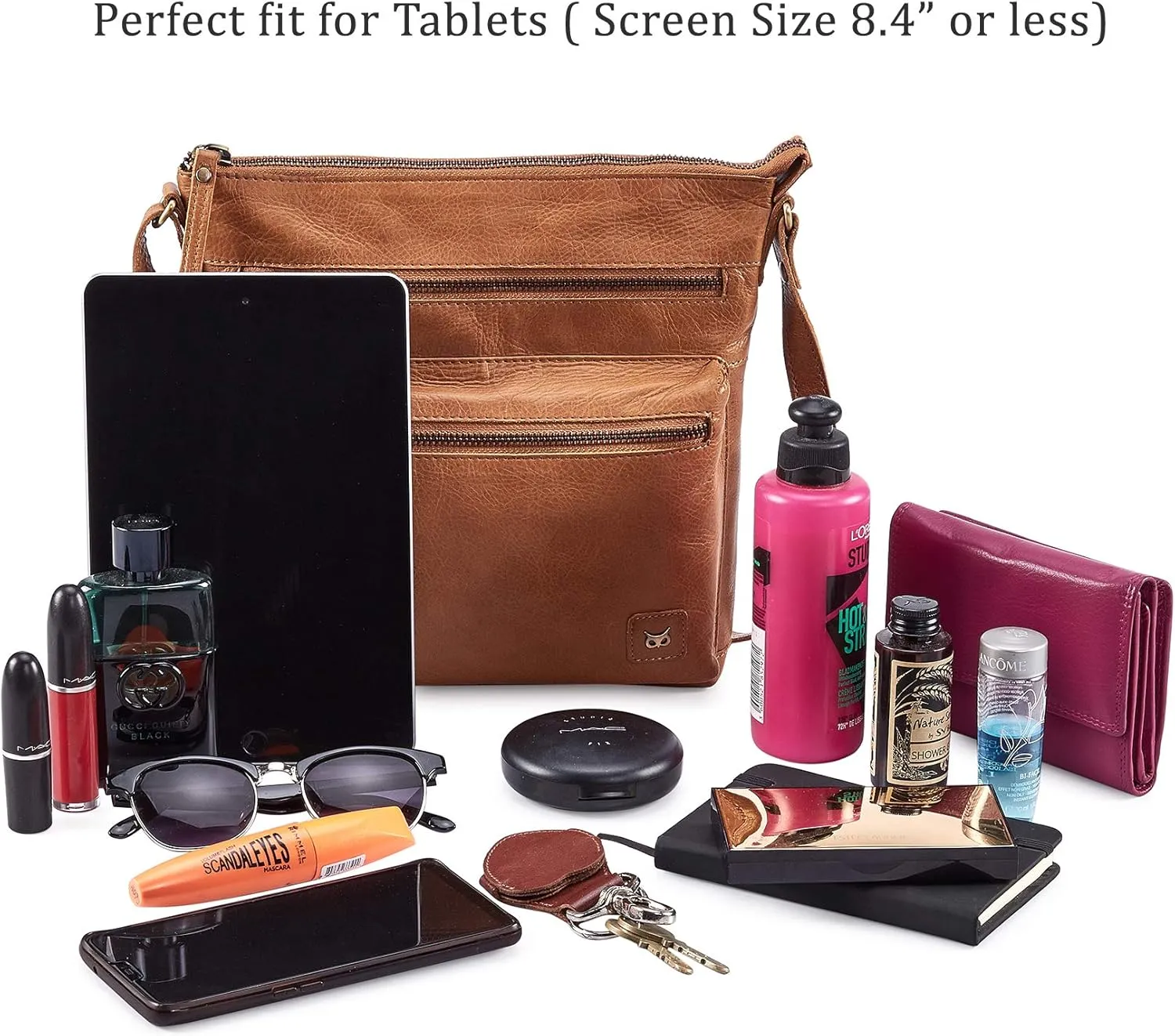 Wise Owl Accessories Small Crossbody Bags for Women Real Leather Purse Handbags Crossover Over the Shoulder Pocketbook