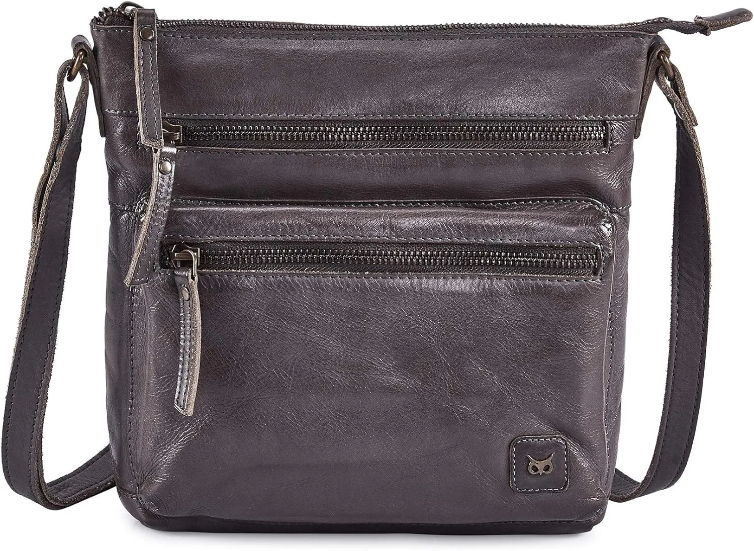 Wise Owl Accessories Small Crossbody Bags for Women Real Leather Purse Handbags Crossover Over the Shoulder Pocketbook