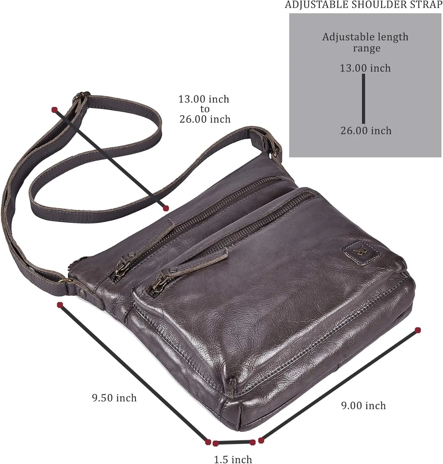 Wise Owl Accessories Small Crossbody Bags for Women Real Leather Purse Handbags Crossover Over the Shoulder Pocketbook