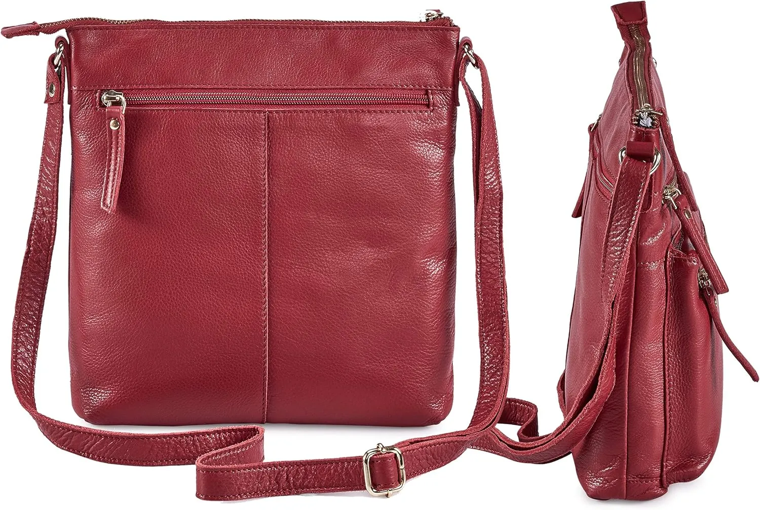Wise Owl Accessories Small Crossbody Bags for Women Real Leather Purse Handbags Crossover Over the Shoulder Pocketbook