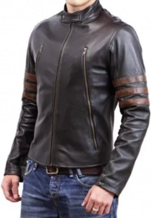 Wolverine X Men Origins Real Genuine Leather Jacket Mens Biker Motorcycle Bomber Napa Leather Jacket