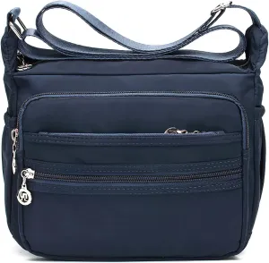 Women Crossbody bag Waterproof Nylon Shoulder Handbag Multi-Pocket Casual Messenger Bag Travel Satchel Purse