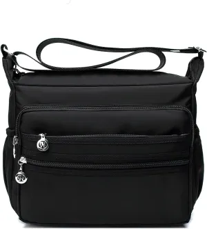 Women Crossbody bag Waterproof Nylon Shoulder Handbag Multi-Pocket Casual Messenger Bag Travel Satchel Purse