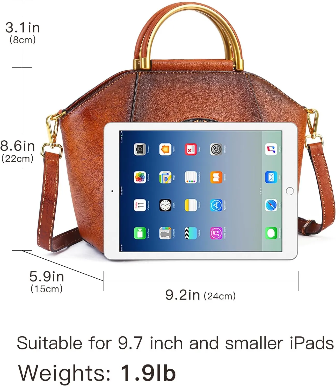 Women Genuine Leather Handbags, Organizer Retro Vegetable Tanning leather Satchel Vintage Embossing Totem Shoulder Bag