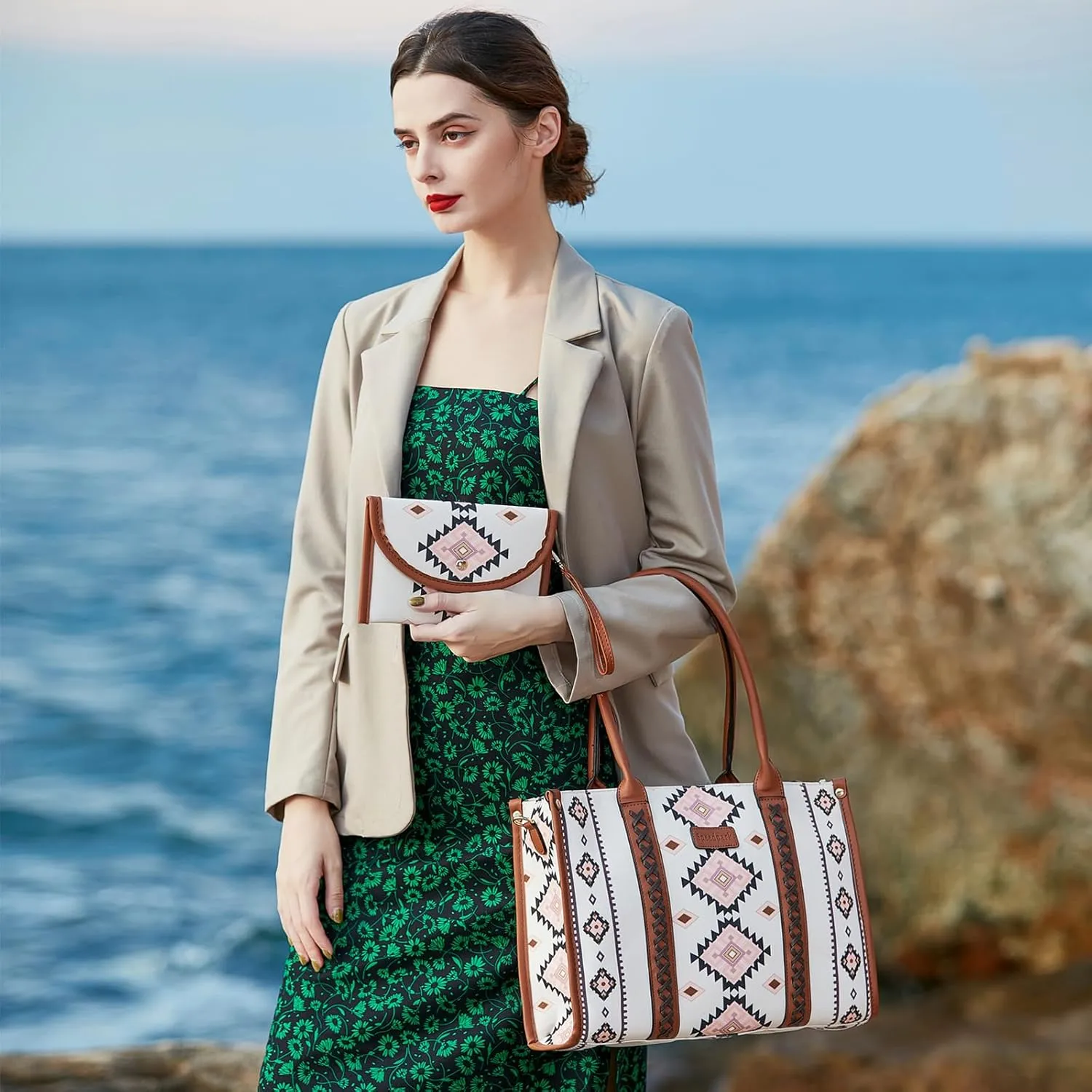 Women Handbag Travel Tote Bag Vintage Purses and Handbags Boho Style Work Shoulder Bags for Women