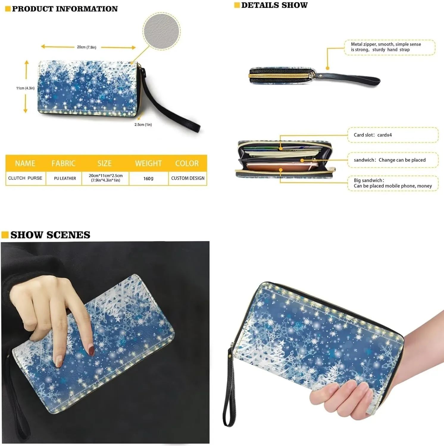 Women Handbags Purses Large Top Handle Bags/PU Leather Long Wallets/Small Make Up Pouch