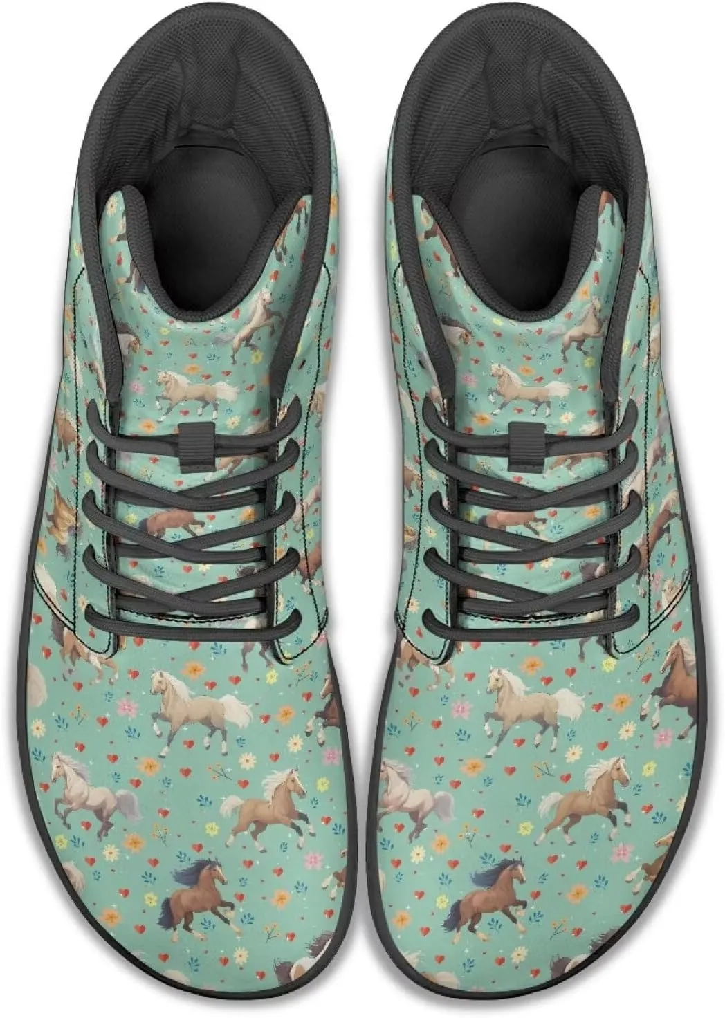 Women Men Running Shoes High Top Barefoot Sneakers Leather