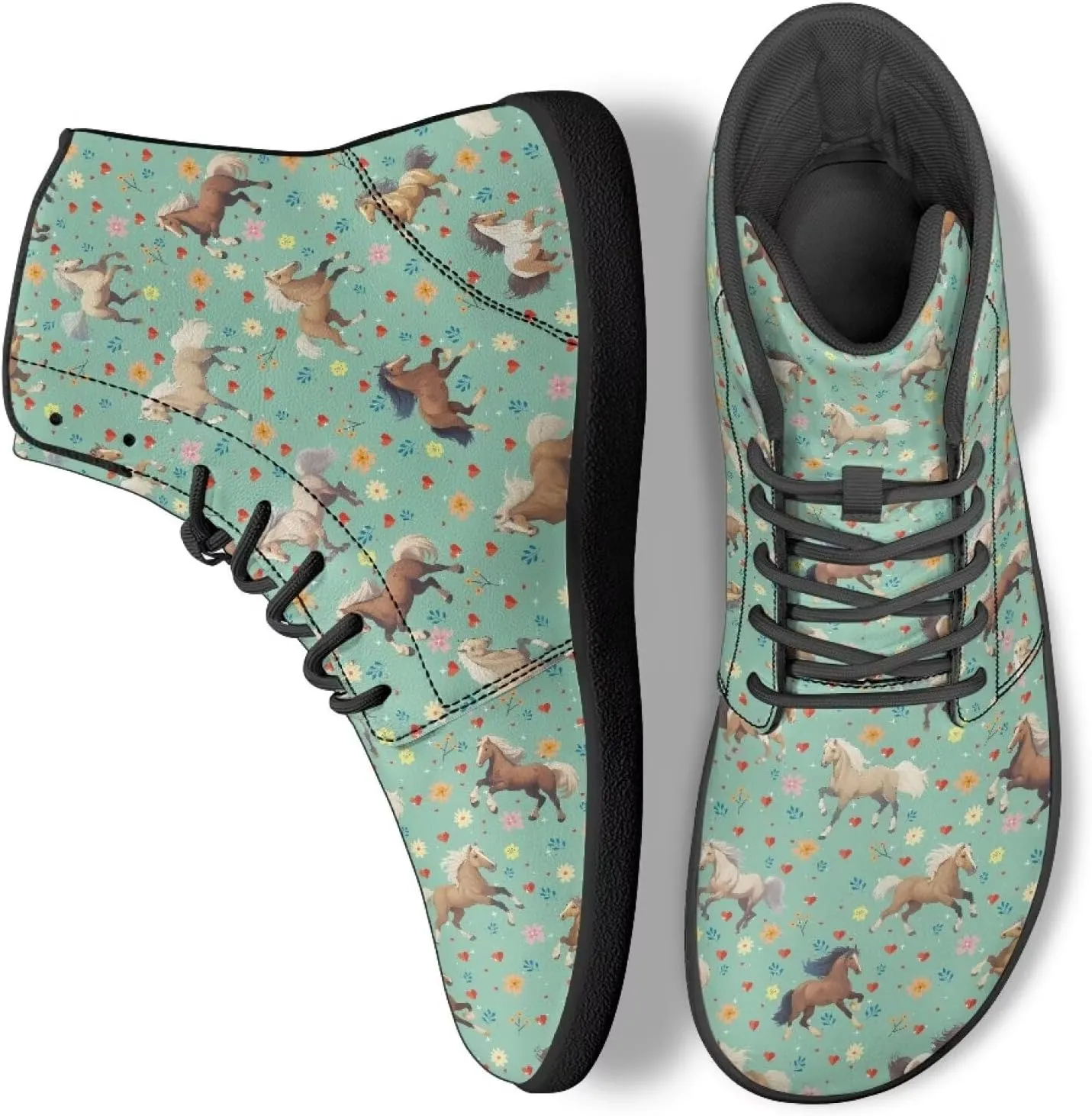 Women Men Running Shoes High Top Barefoot Sneakers Leather