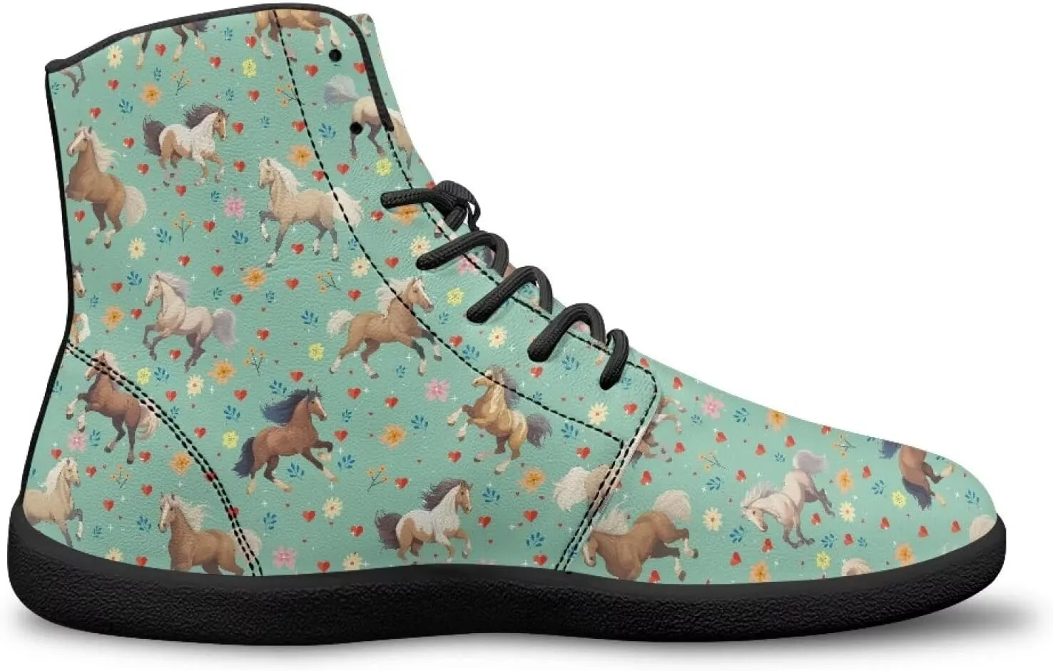 Women Men Running Shoes High Top Barefoot Sneakers Leather