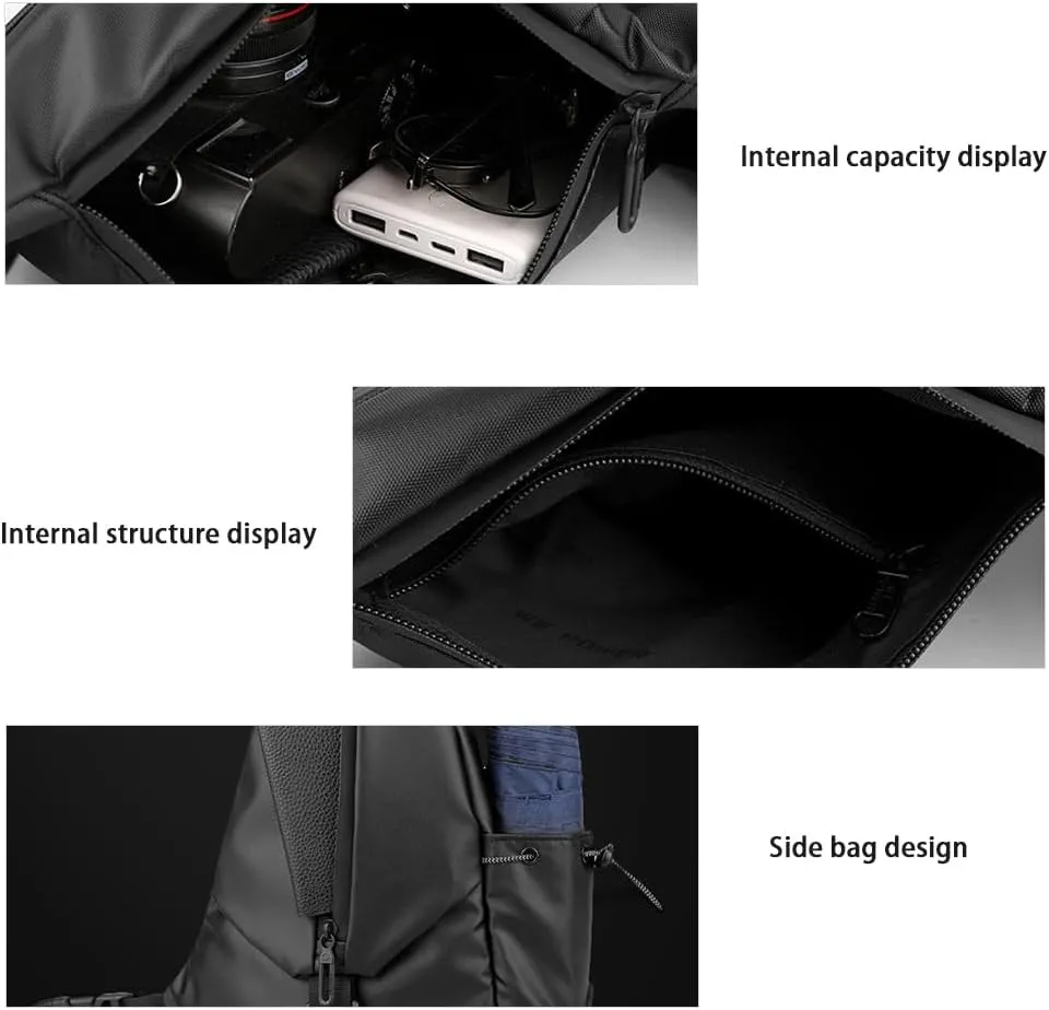 Women Mens Sling Shoulder Chest Bag Travel Hiking Daypack Nylon Water Resistant Triangle Crossbody Bags