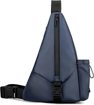 Women Mens Sling Shoulder Chest Bag Travel Hiking Daypack Nylon Water Resistant Triangle Crossbody Bags