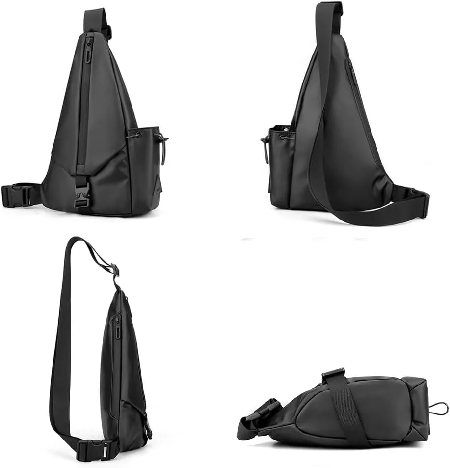 Women Mens Sling Shoulder Chest Bag Travel Hiking Daypack Nylon Water Resistant Triangle Crossbody Bags