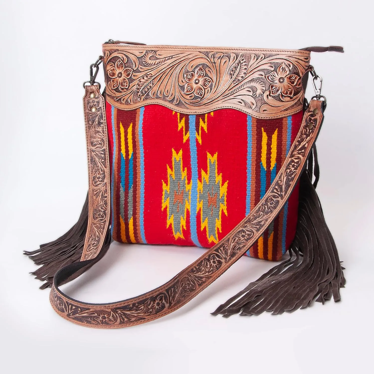 Women Natural Cowhide Leather Crossbody Bag With Adjustable Detachable Strap