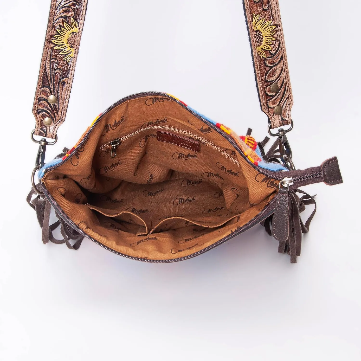 Women Natural Cowhide Leather Crossbody Bag With Adjustable Detachable Strap