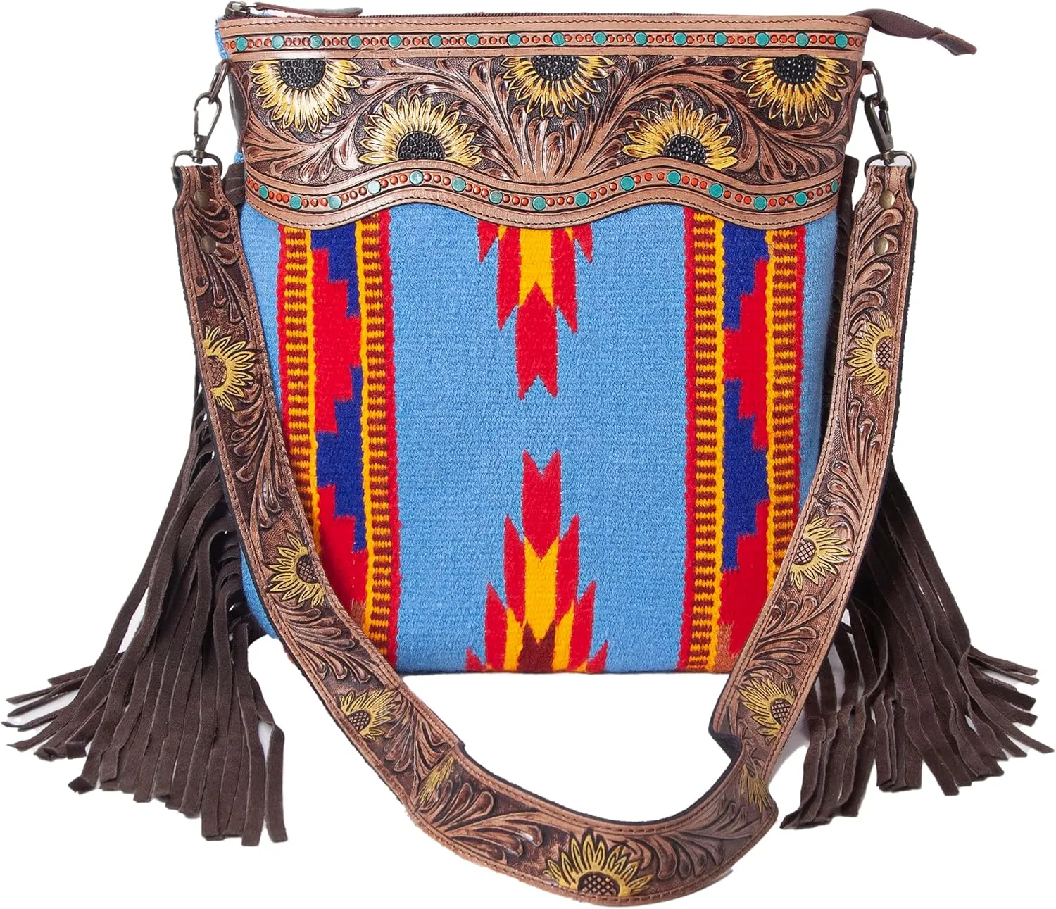Women Natural Cowhide Leather Crossbody Bag With Adjustable Detachable Strap