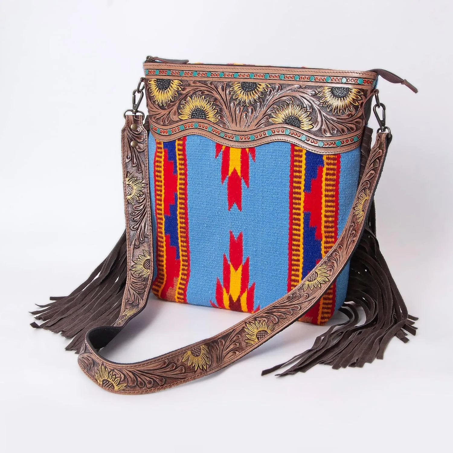 Women Natural Cowhide Leather Crossbody Bag With Adjustable Detachable Strap