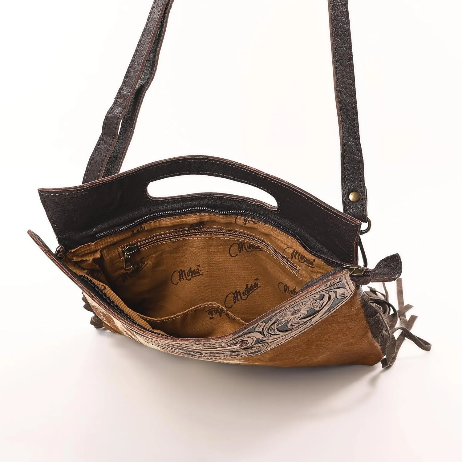 Women Natural Cowhide Leather Crossbody Sling Bag With Adjustable Detachable Strap | Shoulder Bag | Handbag