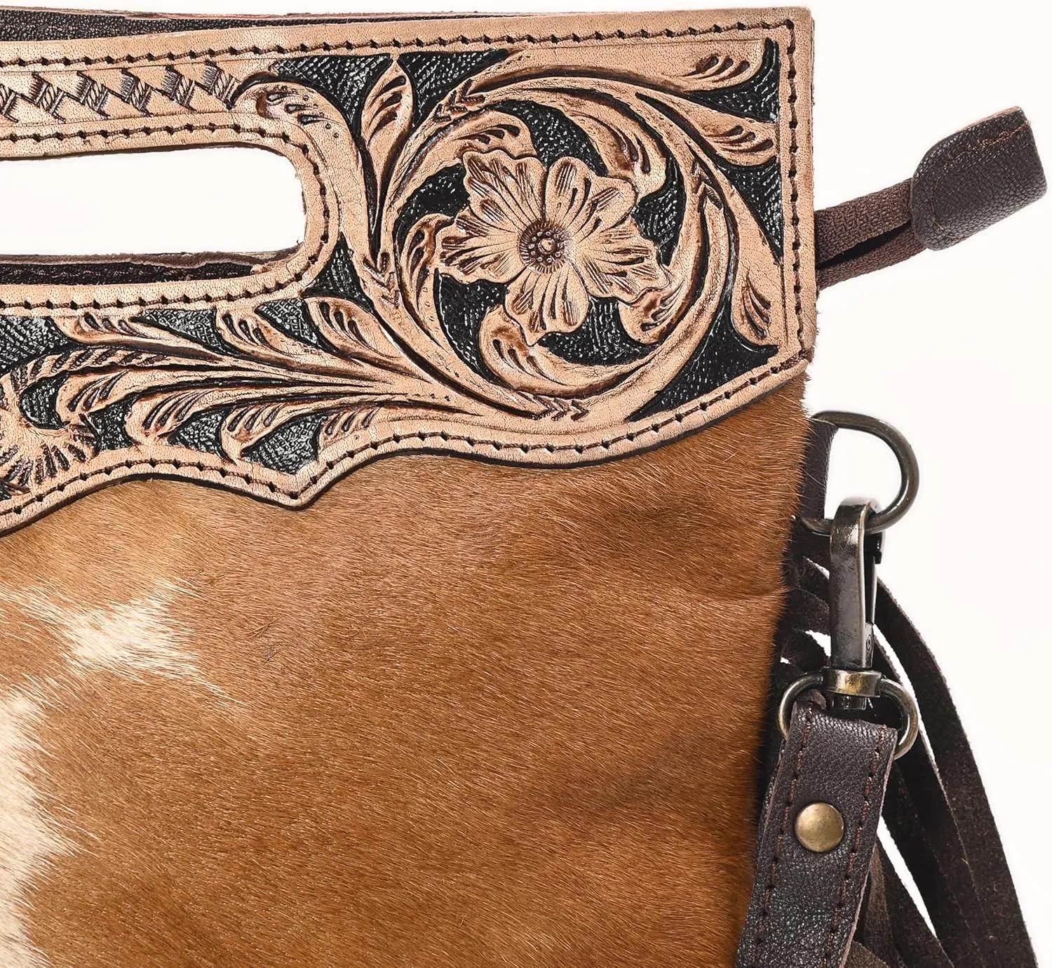 Women Natural Cowhide Leather Crossbody Sling Bag With Adjustable Detachable Strap | Shoulder Bag | Handbag