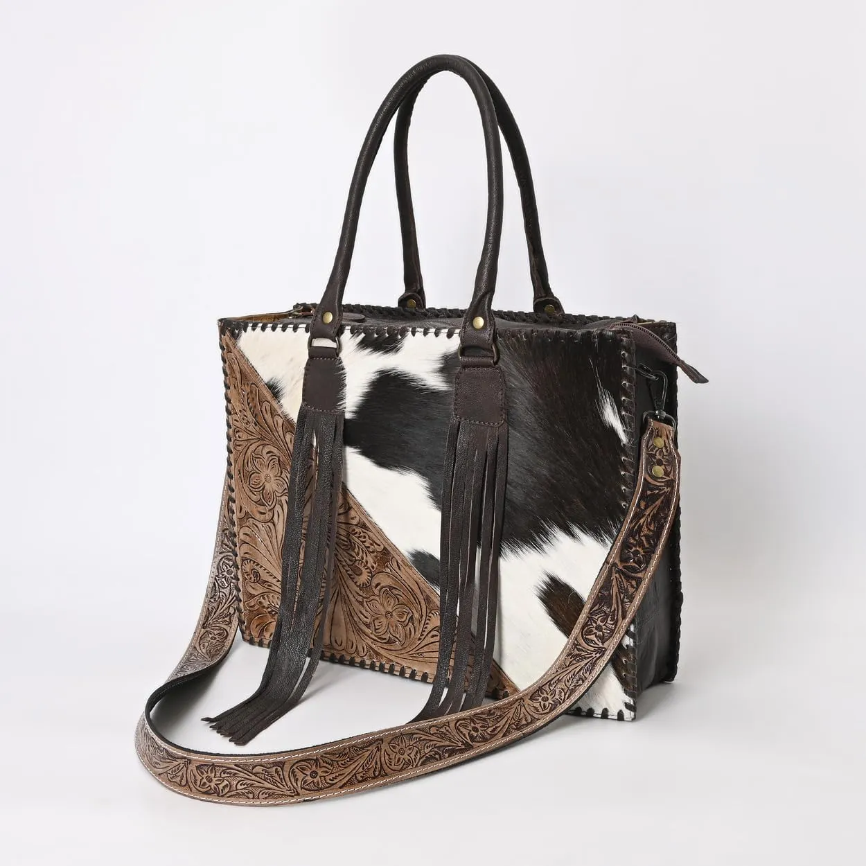 Women Natural Cowhide Leather Hand Bag With Adjustable Detachable Strap | Leather Handbag | Purse | Side Sling Bag